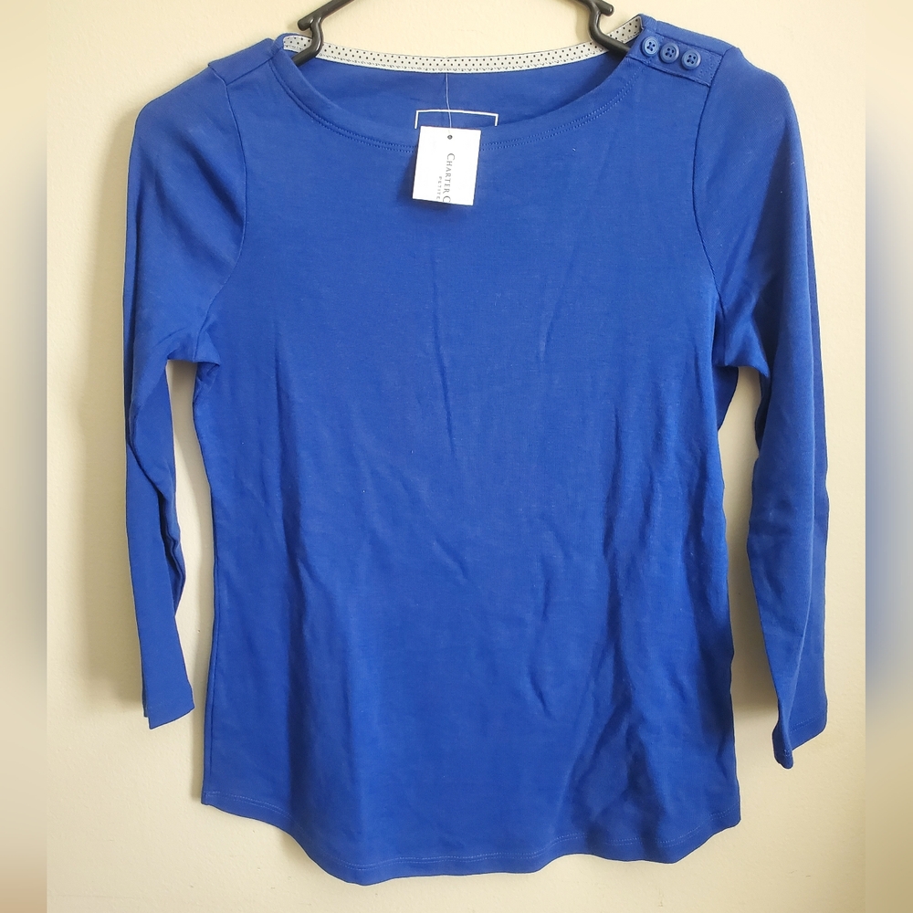 Charter Club Royal Blue Long Sleeve Top